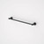 Cosmo Metal Single Towel Rail Black 630mm [192670]