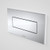 Invisi II Invisi Series II Rectangle Metal Single Flush Plate & Buttons Satin [140509]