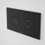 Invisi Series II® Round Dual Flush Plate & Buttons (Metal) Matte Black w/Black Buttons [139900]