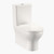 Round Back-to-Wall Close Coupled Toilet Suite Back Entry (Slimline Seat) White 4Star [157698]