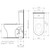 Round Back-to-Wall Close Coupled Toilet Suite Back Entry (Slimline Seat) White 4Star [157698]