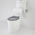 Care 610 Cleanflush® Connector Easy Height PNV Suite w/Backrest & Caravelle Single Flap Seat Anthracite Grey NTH 4Star [191940]