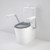 Care 660 Cleanflush Wall Faced CC Easy Height BE Suite w/Armrests & Caravelle Single Flap Seat AG [191965]