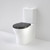 Opal Cleanflush Easy Height Wall Faced Close Coupled Suite with Double Flap Seat Black [192084]