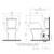 Opal Cleanflush Easy Height Wall Faced Close Coupled Suite with Single Flap Seat and Armrest [192091]
