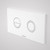 Invisi Series II® Round Dual Flush Plate & Buttons (Metal) White Buttons, White Plate [192454]