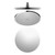 Air Shower Head/Rose Only 230mm Round 3Star Chrome [195852]