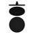 Air Shower Head/Rose Only 230mm Round 3Star Matte Black [195853]