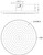 Air Shower Head/Rose Only 230mm Round 3Star Brushed Nickel [195854]