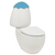Egg Junior Close Coupled Toilet Suite Blue Lid Includes Soft Close Seat & Extended Connector [198284]