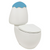 Egg Junior Close Coupled Toilet Suite Blue Lid Includes Soft Close Seat & Standard Connector [198285]