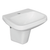 Life II Wall Basin 495mm x 410mm Includes Shroud and Chrome Pop-Up Chrome Plug and Waste 1 Tap Hole [198820]