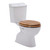 Johns0n Suisse Colonial II Close-Coupled S Trap Toilet Suite White with Oak Seat [198643]