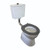 Johnson Suisse Plaza Assist Deluxe Link Includes Grey Soft-Close Single Flap S Trap Toilet Suite with Seat & Raised Chrome Button Vitreous China White (4 Star) [198655]