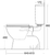 Johnson Suisse Plaza Assist Deluxe Link Includes Grey Soft-Close Single Flap S Trap Toilet Suite with Seat & Raised Chrome Button Vitreous China White (4 Star) [198655]