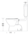 Johnson Suisse Select Assist S Trap Plastic Cistern Link Toilet Suite with Blue Soft-Close Seat & Raised Chrome Button [198664]
