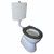 Johnson Suisse Select Assist S Trap Plastic Cistern Link Toilet Suite with Grey Soft-Close Seat & Raised Chrome Button [198666]