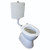 Johnson Suisse Select Assist S Trap Plastic Cistern Link Toilet Suite with White Soft-Close Seat & Raised Chrome Button [198667]