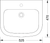 Life Semi-Frameless Recessed Basin 525X455 1 Tap Hole Pop Up [198701]