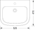 Life Semi-Frameless Recessed Basin 525X455 1 Tap Hole Pop Up [198701]