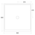 Flinders Polymarble Shower Base 820mm x 820mm Centre Outlet White 3-Sided White [053563]
