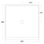 Flinders Polymarble Shower Base 820mm x 820mm Centre Outlet White 3-Sided White [053563]