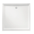 Flinders Polymarble Shower Base 820mm x 820mm Rear Outlet White 3-Sided White [053573]