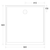 Flinders Polymarble Shower Base 820mm x 820mm Rear Outlet White 3-Sided White [053573]