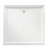 Flinders Polymarble Shower Base 1000mm x 1000mm Rear Outlet 3-Sided White [053622]