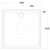 Base Shower Evo Polymarble White 1000mm x 1000mm Rear Outlet 3-Sided Anti-Slip [053847]