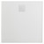 Flinders New Polymarble Shower Base 900mm x 900mm, Square  Rear Outlet, 2 Tiling Beads Left Hand Return White [181387]