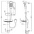 Sigma Rail Shower 3 function Chrome [167787]