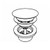Plug & Waste w/White Plug 32-40mm Anti-Vandal Chrome [021462]