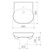 Opal Sole Wall Basin Shroud 203mm x 190mm Vitreous China White [192271]