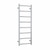 Thermorail Straight Round Heated Towel Rail Ladder 65W 8Bar 400mm x 1120mm Polished Stainless Steel [141907]