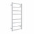 Thermogroup Thermorail Curved Round Heated Towel Ladder 82W 8 Bar 530 x 1120mm Polished Stainless Steel [129584]