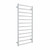 Thermogroup Thermorail Curved Round Heated Towel Ladder 153W 12 Bar 700 x 1400mm Polished Stainless Steel [129586]
