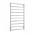 Thermorail Straight Round Heated Towel Rail Ladder 128W 10Bar 700mm x 1200mm Polished Stainless Steel [129592]