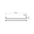 Round Single Towel Rail 900mm Matte Black [156488]