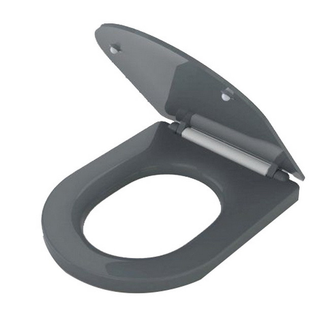 Caroma Opal II Toilet Seat Soft Close Blind Fix Anthracite Grey in