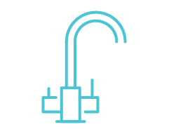 Three-way taps water filter icon