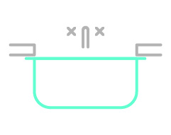 Undermount sinks icon