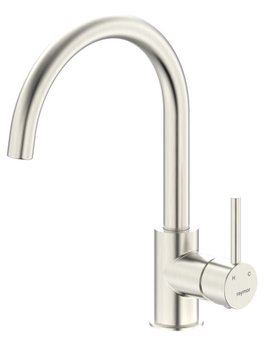 Raymor Projix Sink Mixer Gooseneck Brushed Nickel LF in Brushed Nickel