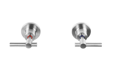 Raymor Alpha Lever Handle Wall Top Assemblies Brushed Nickel LF in ...