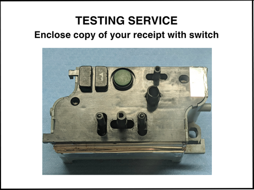TESTING SERVICE for 1986-95 Power Seat Switch PRC-7153, PRC-7154, PRC-8095, PRC-8096 Range Rover Classic