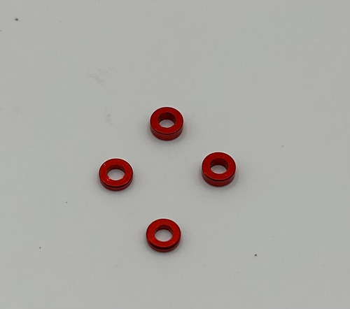 Red Anodized shims (1 and 1.5mm)4pcs