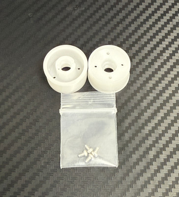 MWX F1 wheels 11X20 WHITE machined Delrin (MWF1-20W)