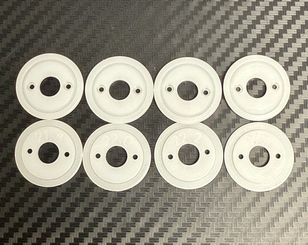 MWX F1 wheel DISC 19 WHITE machined Delrin (MWF1-19DW)