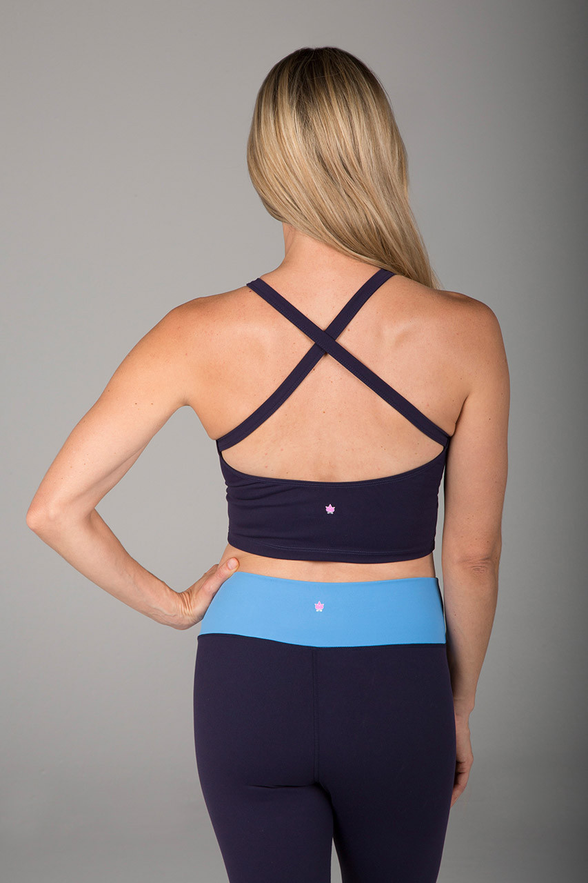 navy blue yoga top