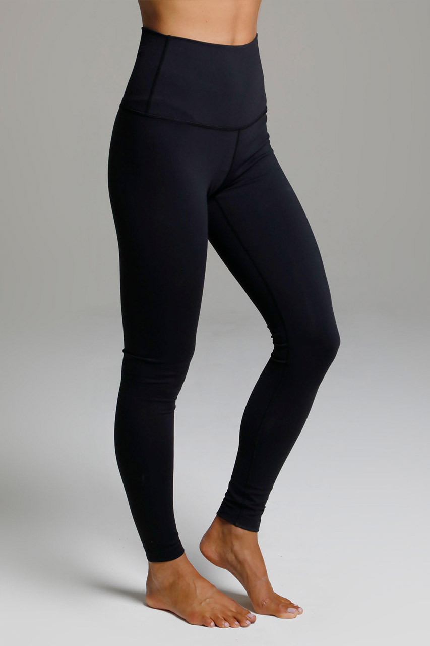 Black High Rise Yoga Waistband Leggings - Grace and Garment Boutique